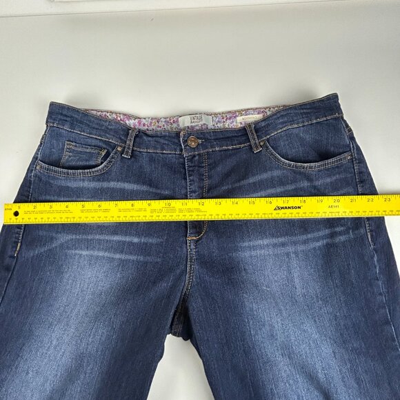 Vintage America Jeans Womens 16/33 (38x25) Boyfriend Blue Denim Floral Cottage - Picture 7 of 14